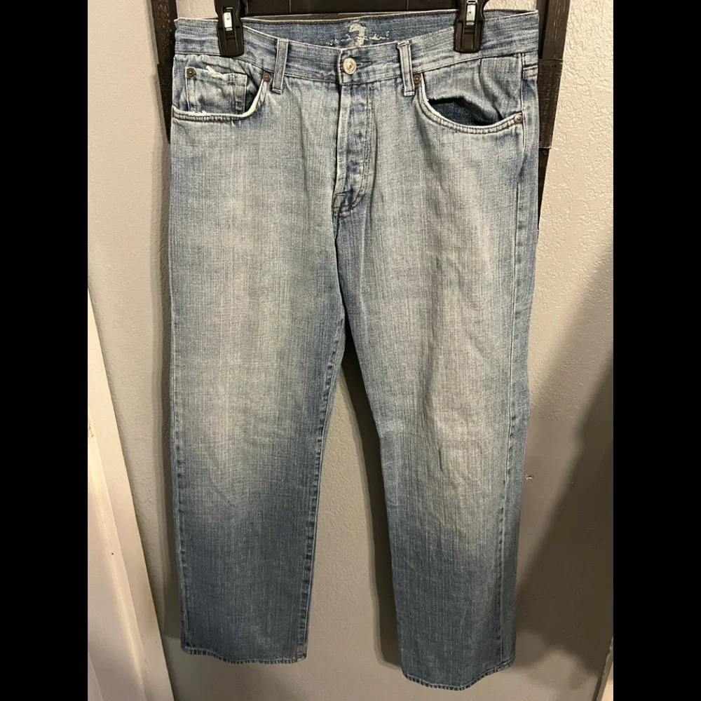 7 For All Mankind Blue Jeans - Picture 1 of 5